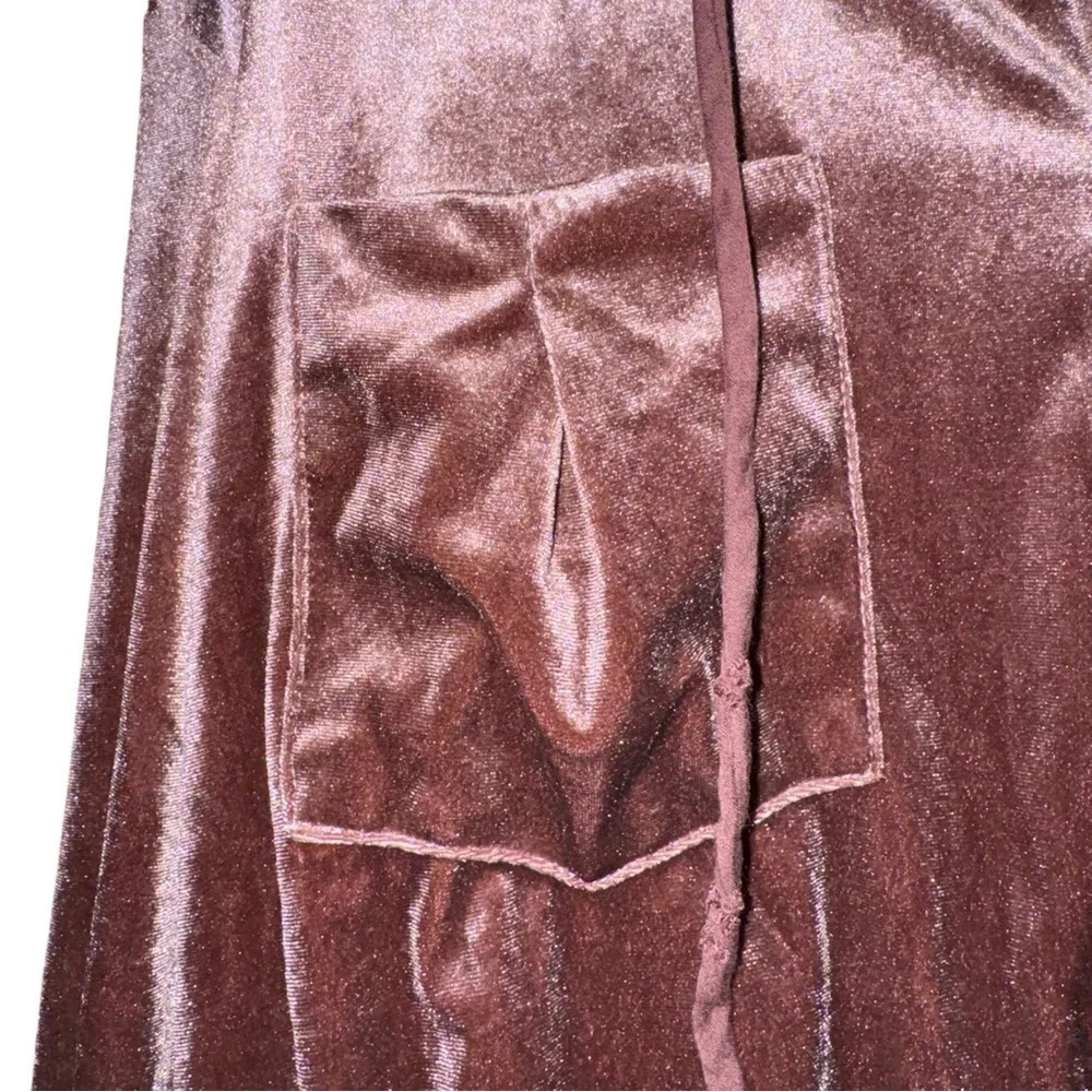 YOUNG FABULOUS & BROKE Fritzy Velvet Velour Zip Up Cropped Hoodie Sweatshirt M - Picture 6 of 15